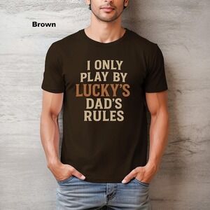 Bluey Fan T-Shirt Lucky_s Dad Rules - Birthday Gift